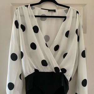Zara polka dots bodysuit